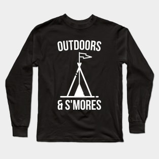 Outdoors and s'mores t-shirt Long Sleeve T-Shirt